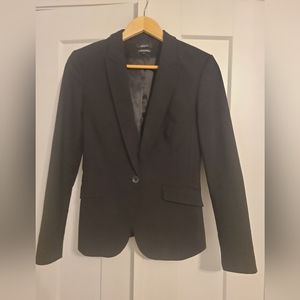 RW&CO Black One Button Blazer Size 6 Streth Lining